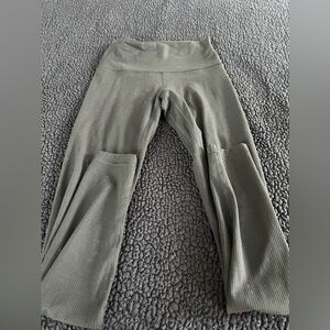 Lululemon black ribbed leggings. 27”. Size 6. Tag removed